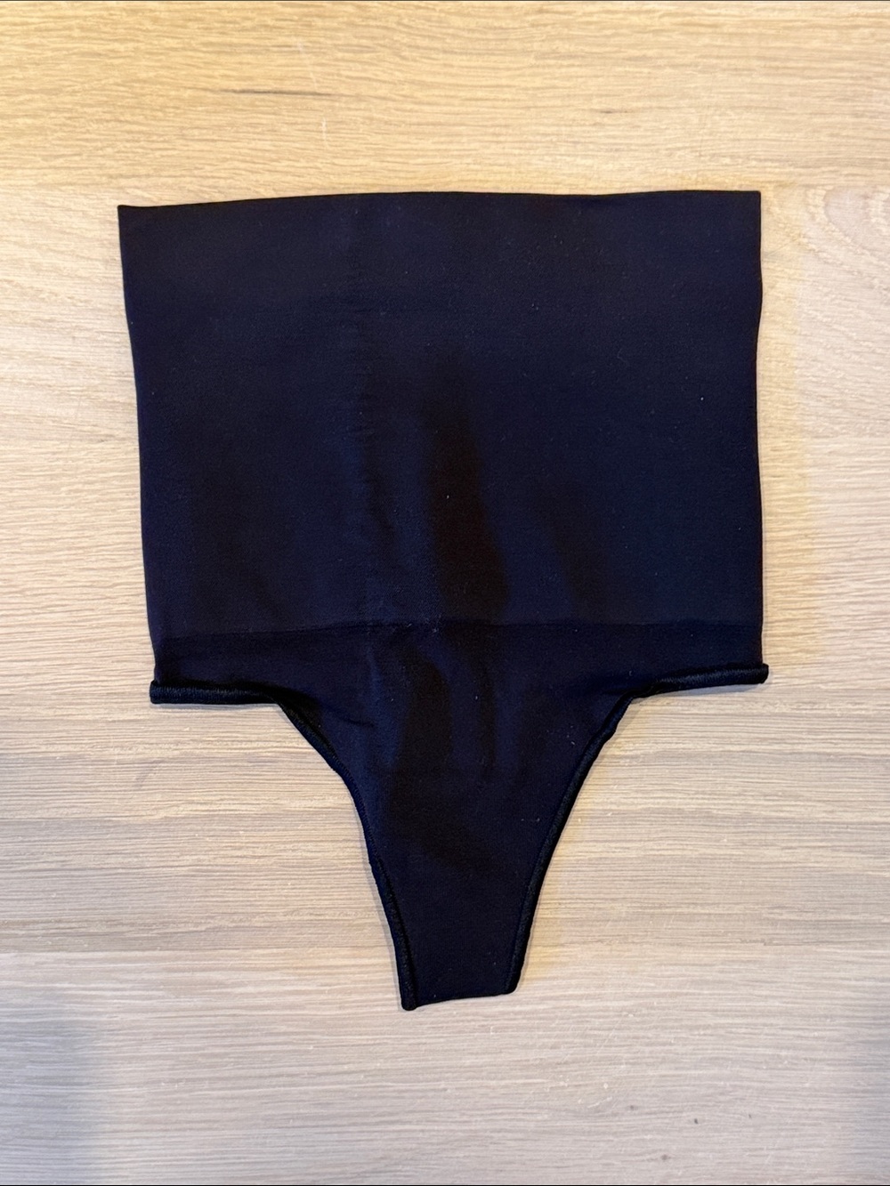 SKIMS Seamless Sculpt High Waist Thong, Onyx Black - Size XS